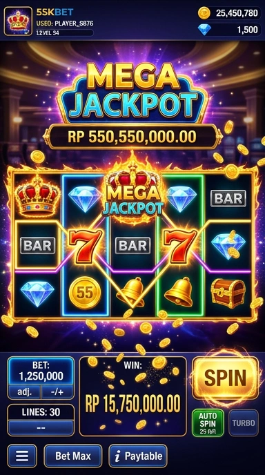 Tampilan antarmuka aplikasi 55kbet yang ramah pengguna.